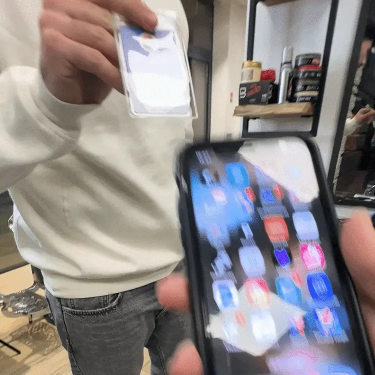 Démonstration carte NFC avis Google